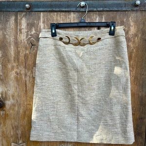 Tan Profesional Business Skirt
